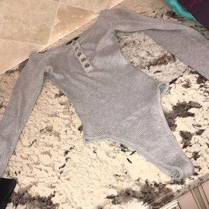 misguided grey size US 2 body suit